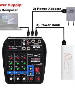 Alternative view of Mini Audio Soundcard Broadcasting Mixer